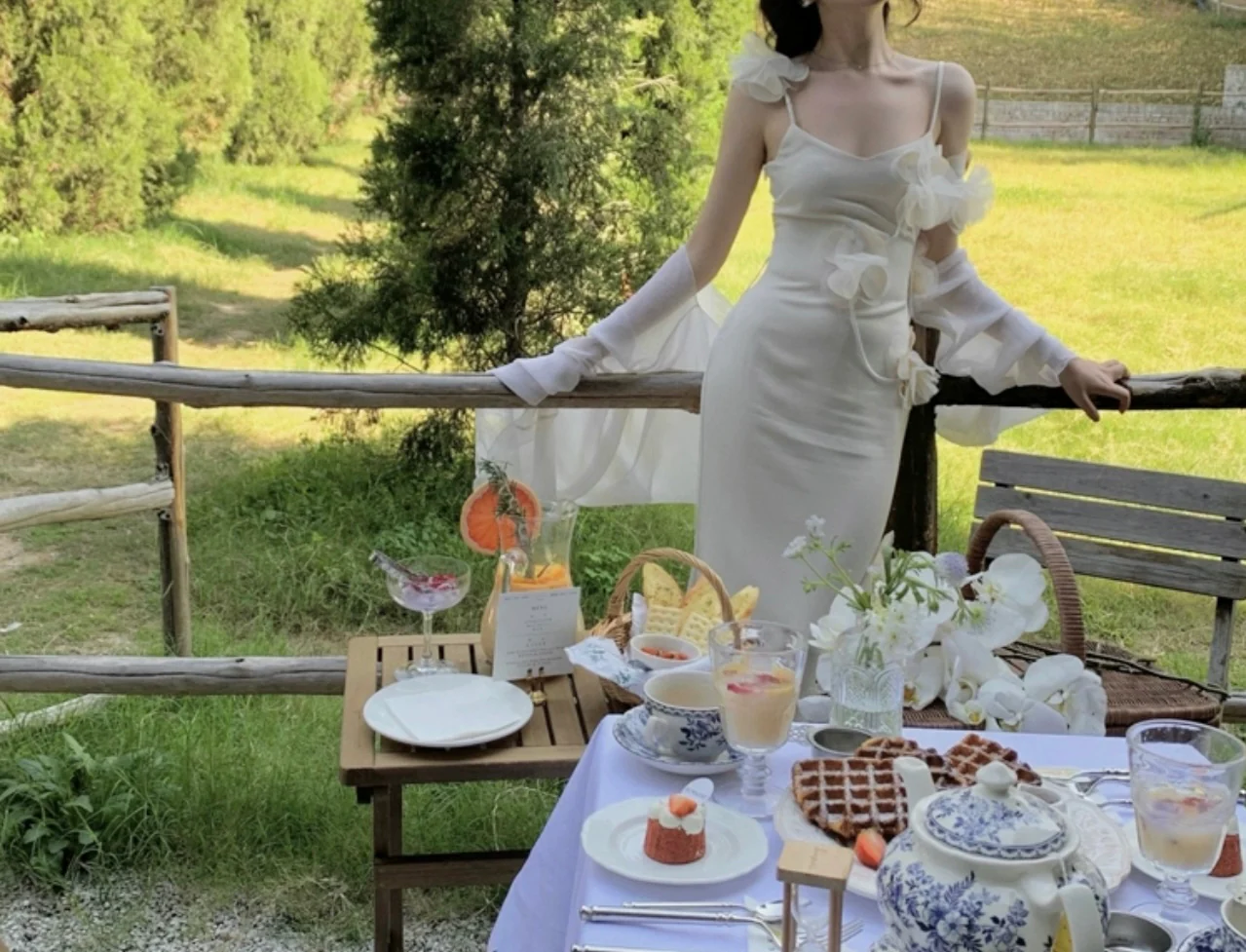 White orchid dress - Image 12